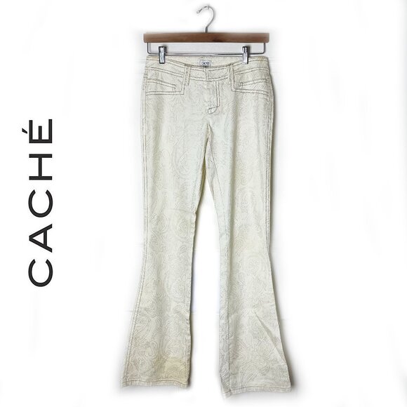 Vintage Cache Designer Pants with Gold Embroidery | Size 2 | EUC - Picture 1 of 12